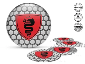Alfa Romeo Dekoration für Räder Hochwertige Harzlabels